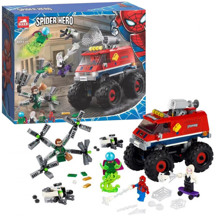 Конструктор аналог Лего Super Heroes 76174 Монстр-трак Человека-Паука против Мистерио 11637