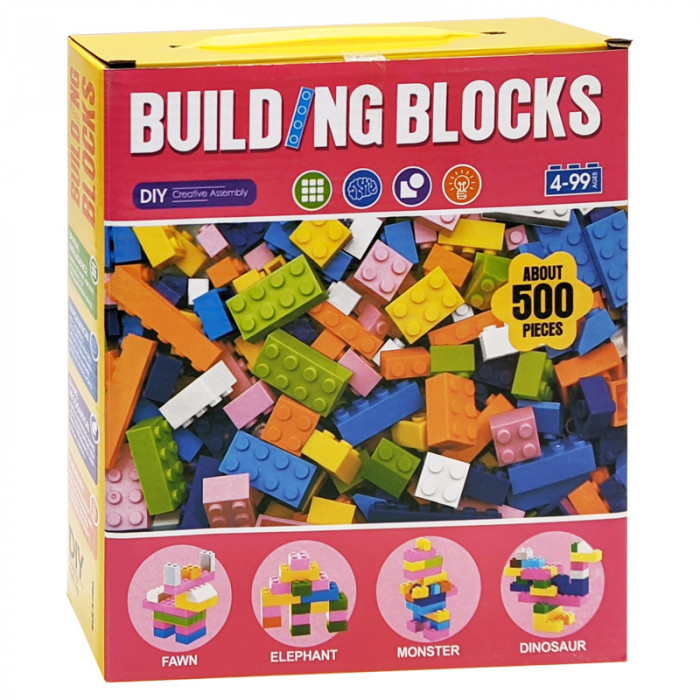 Конструктор Набор кубиков для девочек: основные элементы, 500 деталей DB500B-1