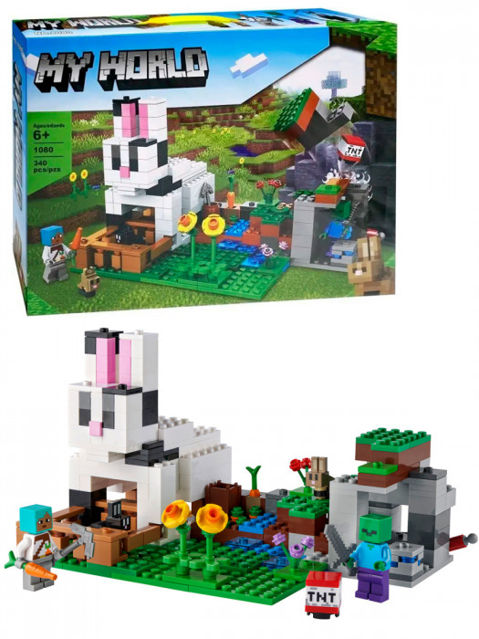 Конструктор аналог Lego Minecraft 21181 Кроличье ранчо 1080
