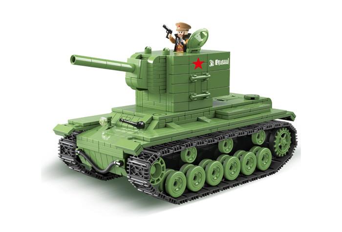 Конструктор Brick Battle Советский тяжелый танк КВ-2 GN-8357/зеленый