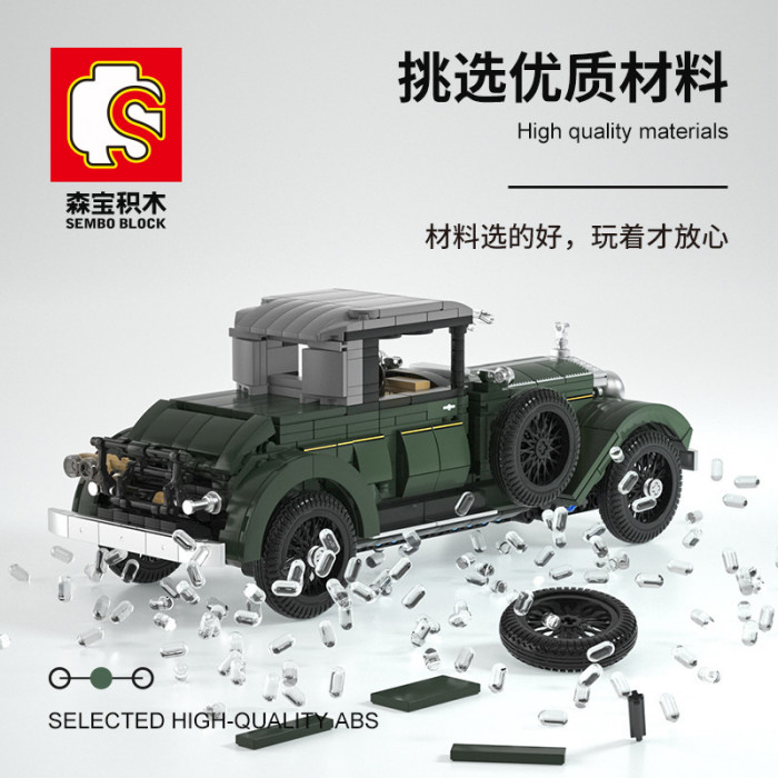 Конструктор Sembo Block Пекинский автомузей: Спорткар Rolls-Royce Silver Ghost Coupe 705850