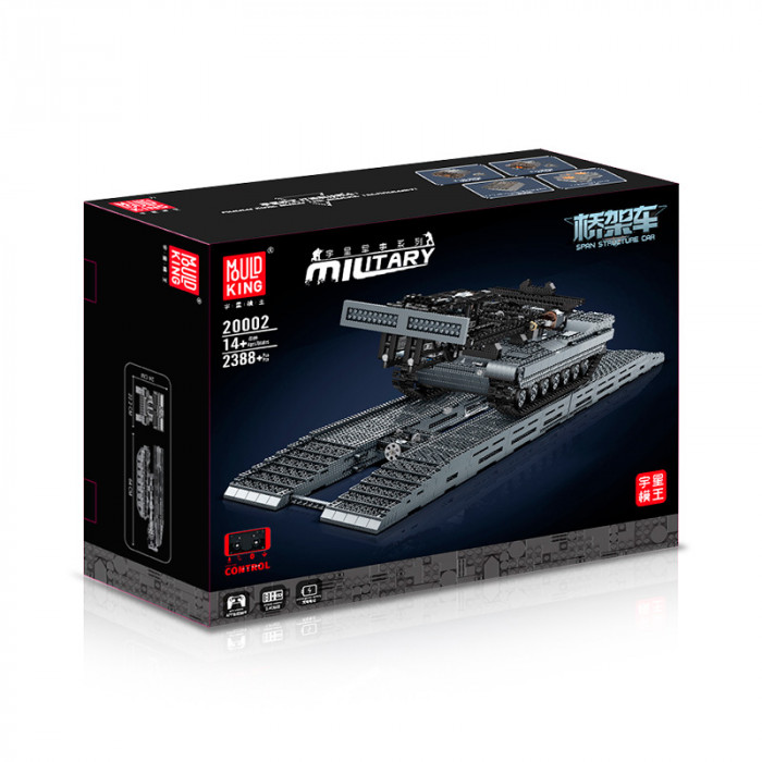 Конструктор Mould King Танк Ultimate Abrams с мостовым слоем AVLB на радиоуправлении 20002