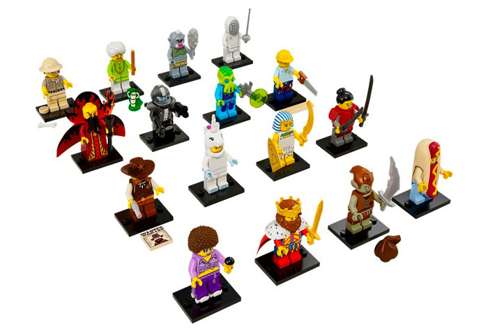 71008-ALL Полный Комплект (16 шт) коллекционных минифигурок Лего - серия 13 71008-ALL 71008-ALL