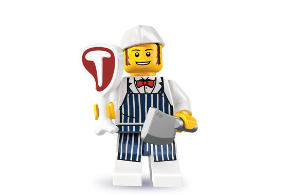 8827_15 Мясник - Коллекционная минифигурка Лего - серия 6 8827-15 8827-15