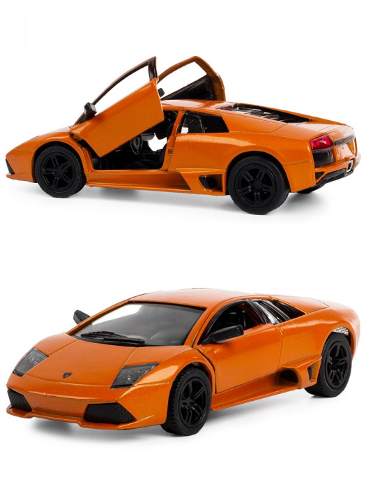 Металлическая машинка Kinsmart 1:36 «Lamborghini Murcielago LP640» инерционная, оранжевая KT5317D-3