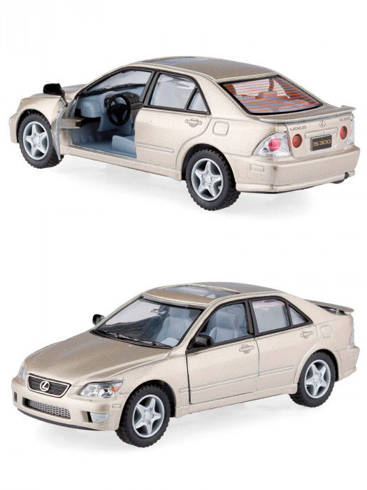 Металлическая машинка Kinsmart 1:36 «Lexus IS 300» инерционная, бежевая KT5046D-2