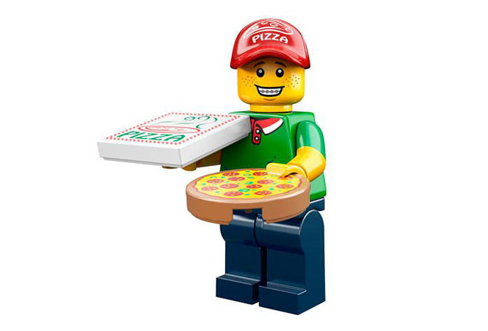 71007-11 Курьер по доставке пиццы - Коллекционная минифигурка Лего - серия 12 71007-11 71007-11