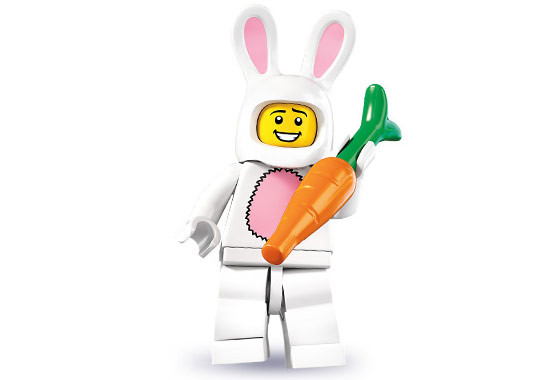 8831_03 Человек в костюме кролика - Коллекционная минифигурка Лего - серия 7 8831-03 8831-03