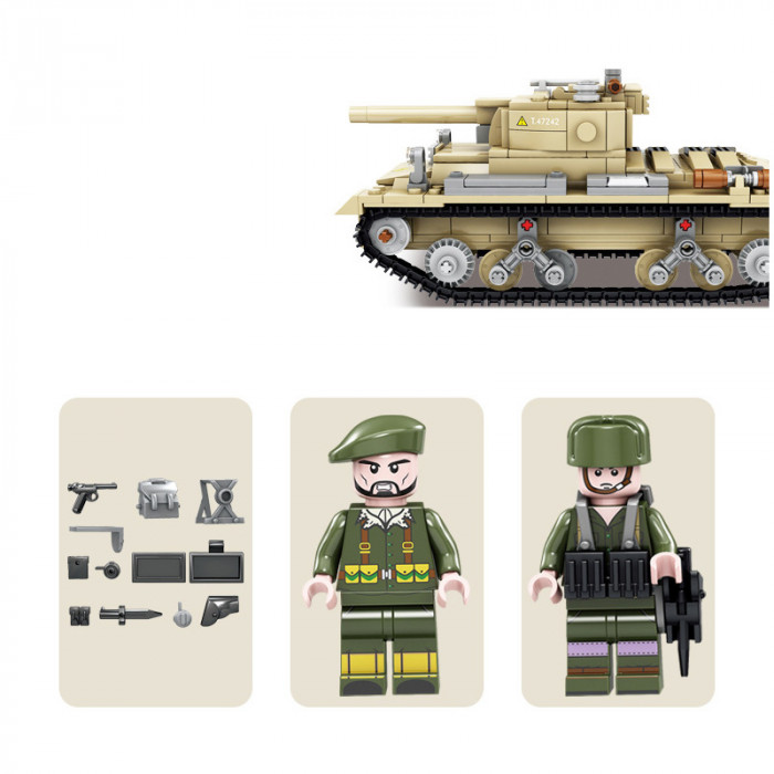 Конструктор KAZI Британский пехотный танк Valentine Mk.1 KY82050