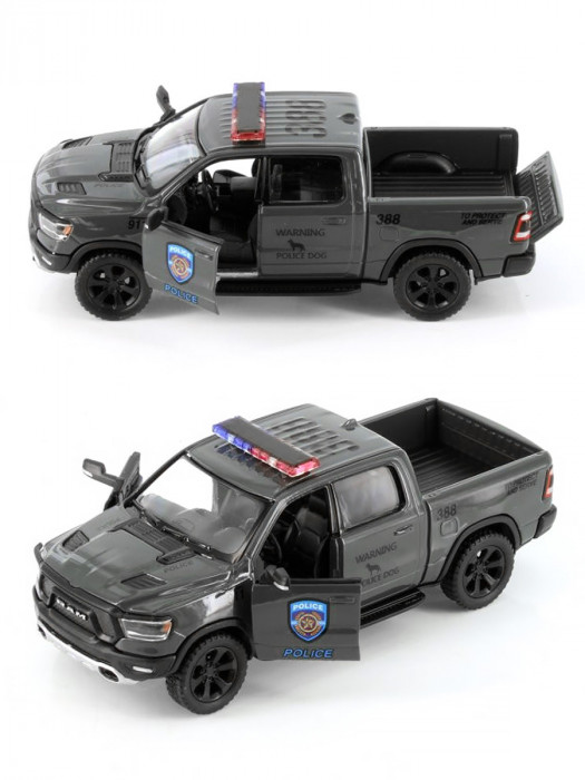 Металлическая машинка Kinsmart 1:46 «2019 Dodge RAM 1500 (Полиция)» инерционная KT5413DPR-2