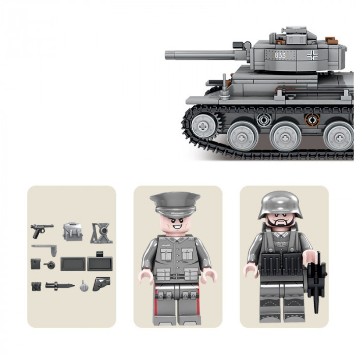 Конструктор KAZI Немецкий легкий танк Pz-38(t) KY82051