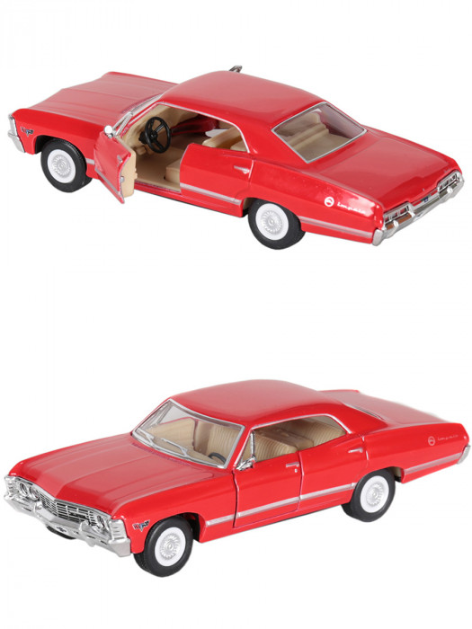 Металлическая машинка Kinsmart 1:43 «1967 Chevrolet Impala» инерционная, красная KT5418D-1