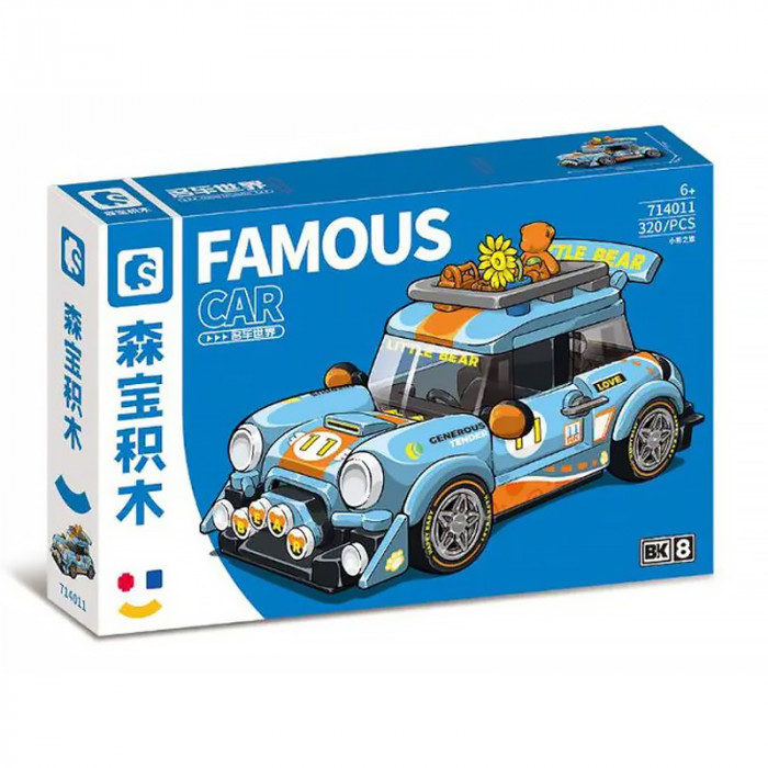 Конструктор Sembo Block Синий спорткар Little Bear 714011