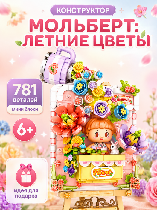 Конструктор LOZ Мольберт: летние цветы (мини детали) L1301 L1301
