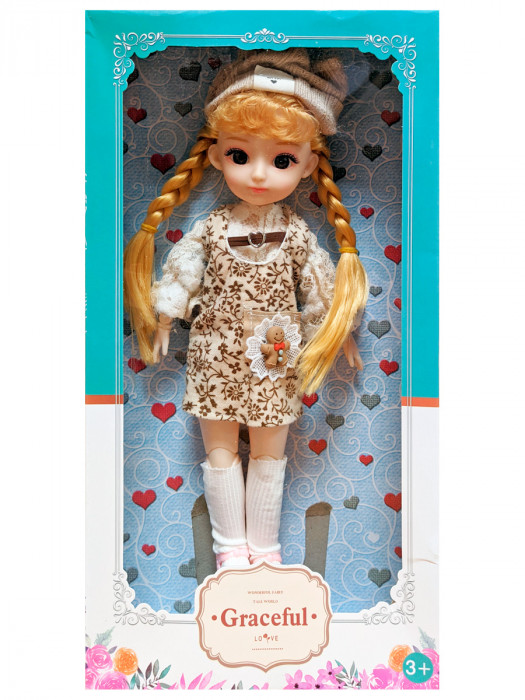Кукла шарнирная Graceful в платье с песочным человечком YX209-1
