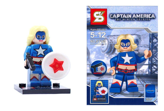 Минифигурка SY Супергерои: Капитан Америка SY169-5
