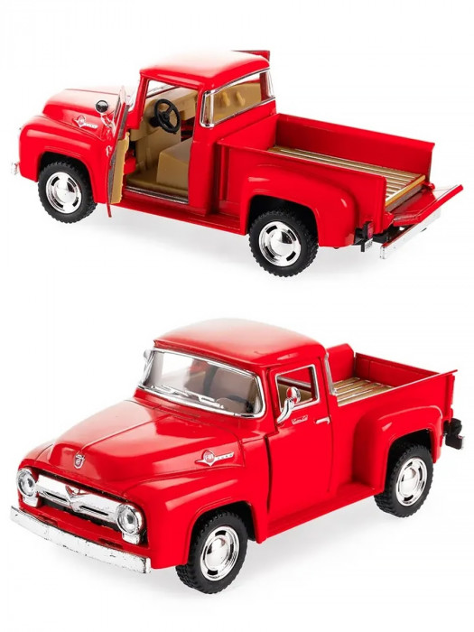 Металлическая машинка Kinsmart 1:38 «1956 Ford F-100 Pickup» инерционная, красная KT5385D-2