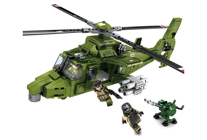Конструктор Sembo Block Вертолёт огневой поддержки 105591