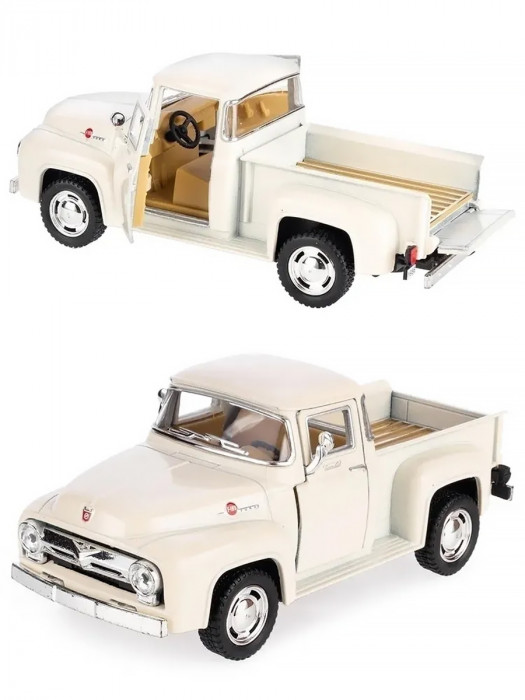 Металлическая машинка Kinsmart 1:38 «1956 Ford F-100 Pickup» инерционная, бежевая KT5385D-3