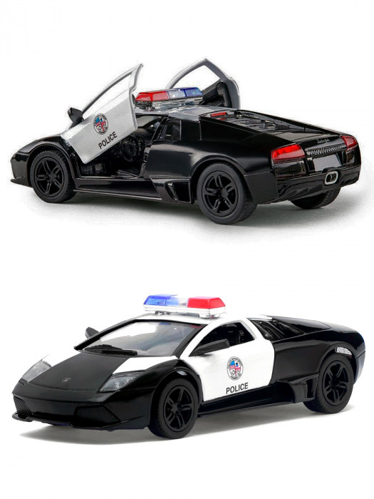 Машинка металлическая Kinsmart 1:36 «Lamborghini Murcielago LP640 (Полиция)» инерционная KT5317DP