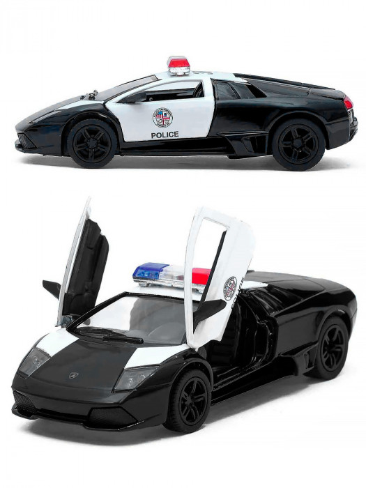 Машинка металлическая Kinsmart 1:36 «Lamborghini Murcielago LP640 (Полиция)» инерционная KT5317DP