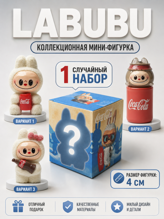 Лабубу с кока колой мини фигурка LBB1314 LBB1314