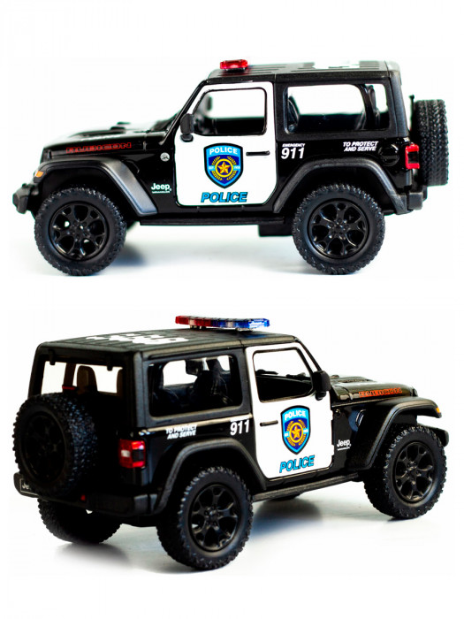 Металлическая машинка Kinsmart 1:34 «2018 Jeep Wrangler (Полиция)» инерционная