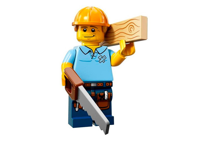 [без пакета] 71008-09 Плотник - Коллекционная минифигурка Лего - серия 13 71008-09 71008-09