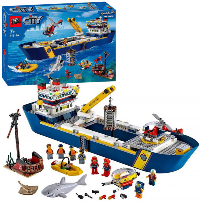 Конструктор аналог Lego City 60266 Океан: исследовательское судно 11617A