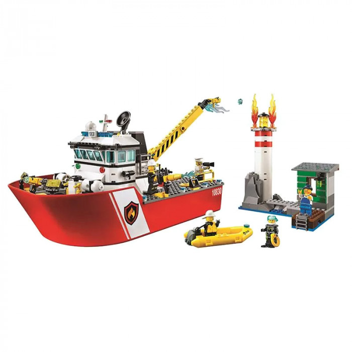 Конструктор BELA аналог Lego City 60109 Пожарный катер 10830