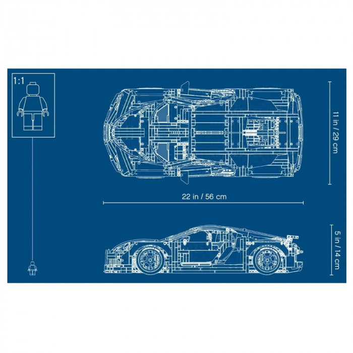 Конструктор аналог Лего Техник 42083 Bugatti Chiron S7802