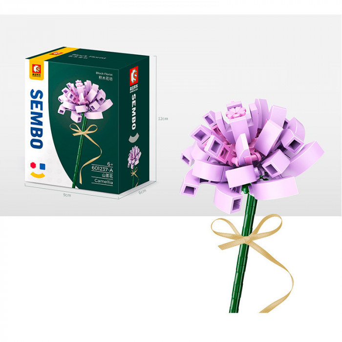 Конструктор Sembo Block Цветок Камелия Фиолетовая 601237-A