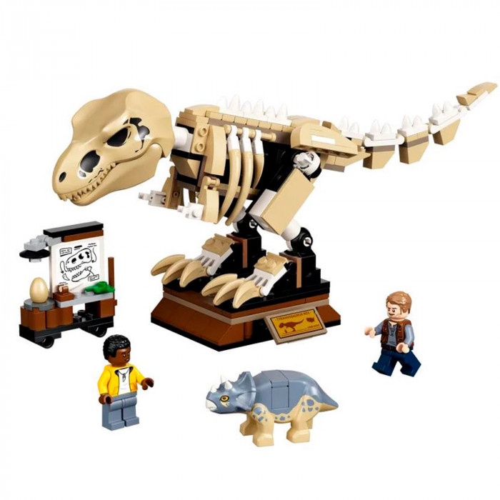 Конструктор аналог Lego Jurassic World 76940 Скелет тираннозавра на выставке 60132