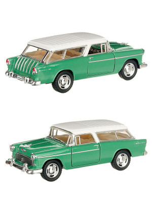 Металлическая машинка Kinsmart 1:40 «1955 Chevy Nomad» инерционная, зелёная