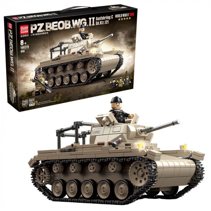 Конструктор Quan Guan Немецкий легкий танк Panzer II C 100275