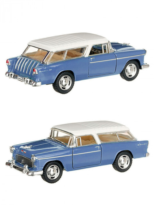 Металлическая машинка Kinsmart 1:40 «1955 Chevy Nomad» инерционная, синяя KT5331D-2