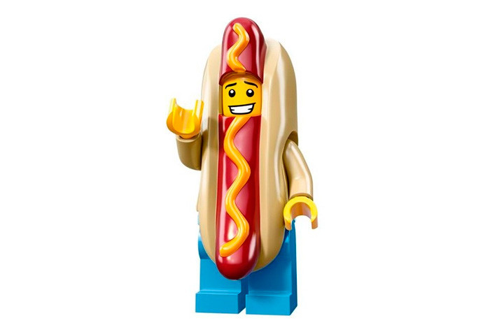 71008-14 Человек в костюме хот-дога - Коллекционная минифигурка Лего - серия 13 71008-14 71008-14