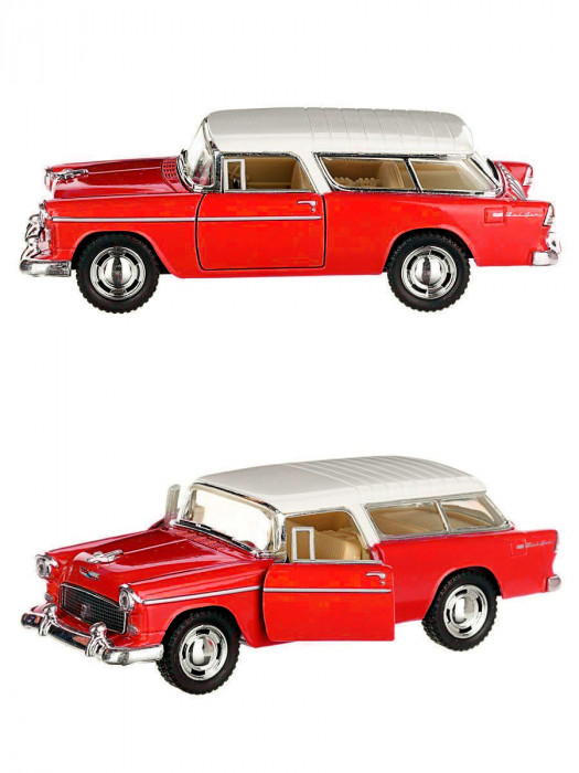 Металлическая машинка Kinsmart 1:40 «1955 Chevy Nomad» инерционная, красная