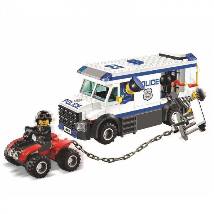 Конструктор аналог Lego City 60043 Автомобиль для перевозки заключённых 10418