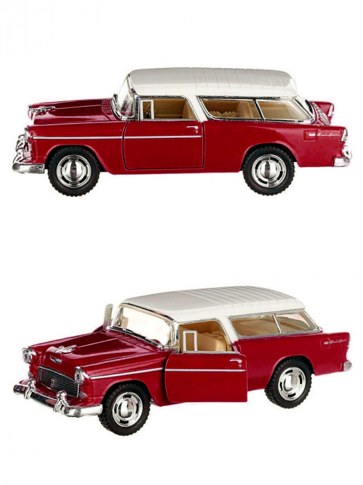 Металлическая машинка Kinsmart 1:40 «1955 Chevy Nomad» инерционная, бордовая KT5331D-4