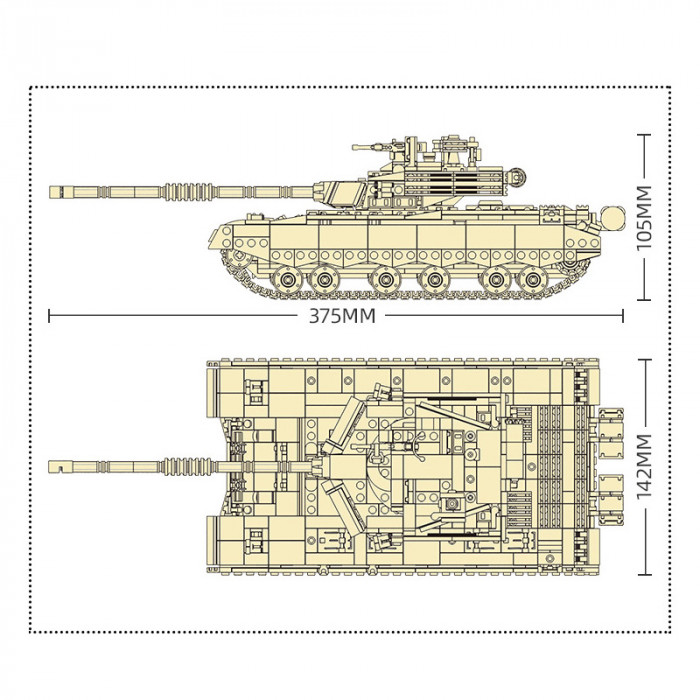Конструктор KAZI Основной боевой танк ZTZ-99 KY10010