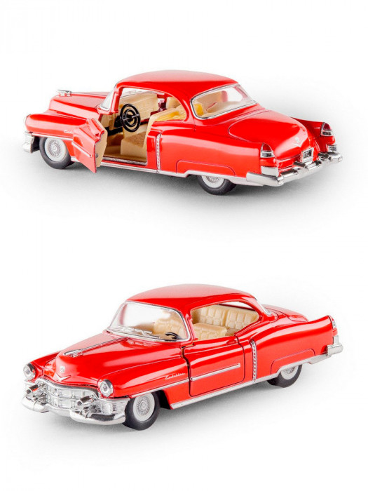 Металлическая машинка Kinsmart 1:43 «1953 Cadillac Series 62 Coupe» инерционная, красная KT5339D-1