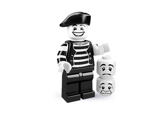 8684_09 Пантомим - Коллекционная минифигурка Лего - серия 2 8684-09 8684-09