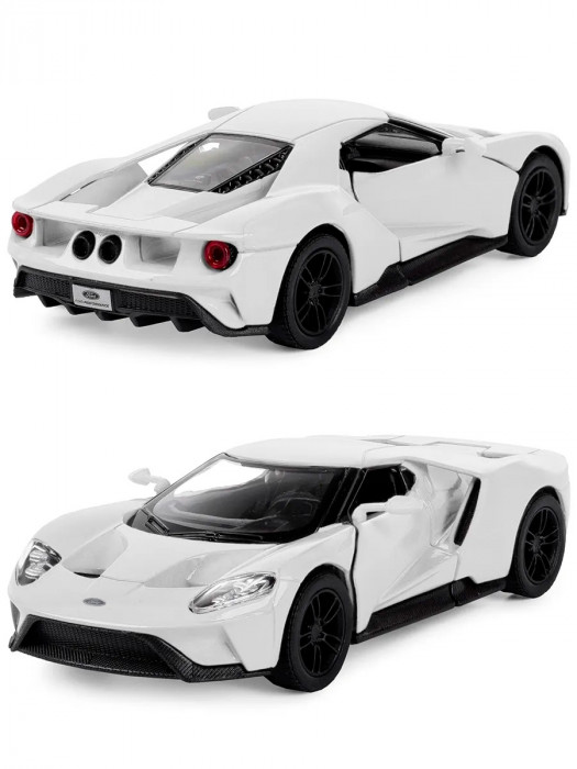 Металлическая машинка Kinsmart 1:38 «2017 Ford GT» инерционная, белая KT5391D-3