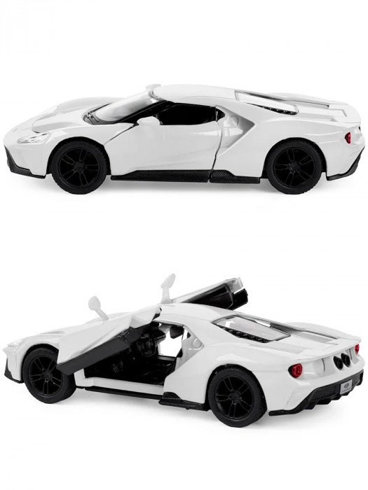 Металлическая машинка Kinsmart 1:38 «2017 Ford GT» инерционная, белая KT5391D-3