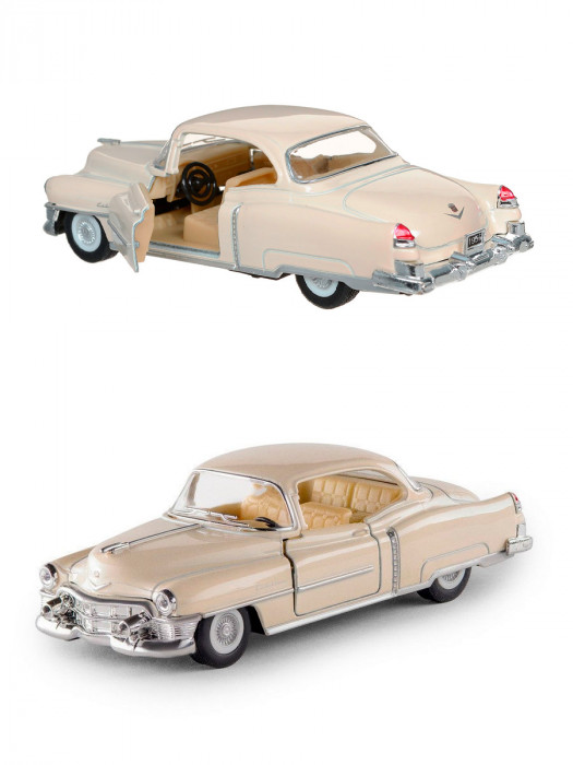 Металлическая машинка Kinsmart 1:43 «1953 Cadillac Series 62 Coupe» инерционная, бежевая KT5339D-2