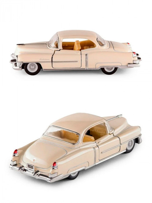 Металлическая машинка Kinsmart 1:43 «1953 Cadillac Series 62 Coupe» инерционная, бежевая KT5339D-2