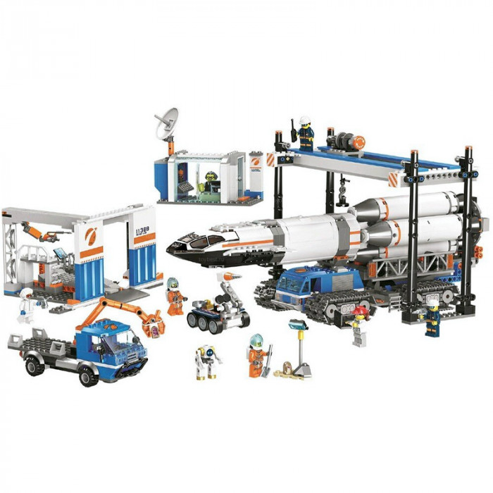 Конструктор LARI аналог Lego City 60229 Площадка для сборки и транспорт для перевозки ракеты 11388