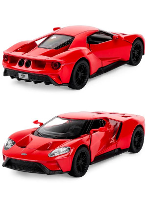 Металлическая машинка Kinsmart 1:38 «2017 Ford GT» инерционная, красная