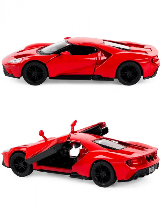 Металлическая машинка Kinsmart 1:38 «2017 Ford GT» инерционная, красная